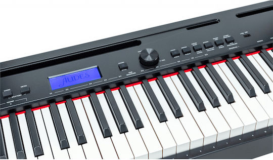 Soundsation Electric Stage Piano Audes with 88 Weighted Keys and Built-in Speakers Black