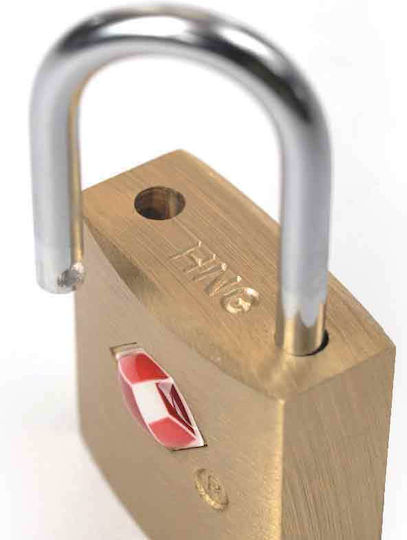 Travel Blue Gold Bronze Padlock Brass with Key Set with Embossed Design with TSA Certification 22mm Yellow 2pcs