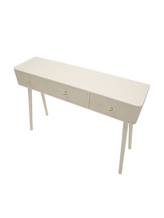 Mauro F Konsolentisch aus Spanplatte Ecru M108xB77xH30cm