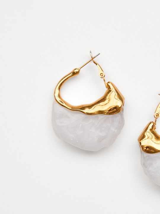 Kaleido Earrings Hoops Gold Plated Steel