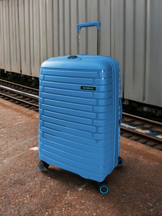 Bg Berlin Expandable Μεσαία Βαλίτσα Ταξιδίου Σκληρή Soda Blue με 4 Ρόδες Ύψους 66εκ.
