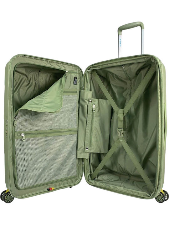 Bg Berlin Expandable Zip2 Μεγάλη Βαλίτσα Ταξιδίου Σκληρή Χακί με 4 Ρόδες Ύψους 69.5εκ.