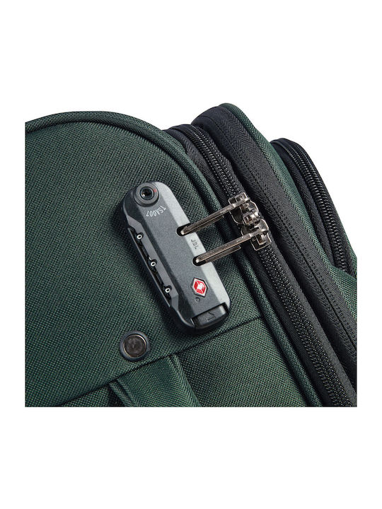Securitech by Delsey Βαλίτσα Ταξιδίου Καμπίνας Υφασμάτινη Vanguard Green με 4 Ρόδες Ύψους 55εκ.