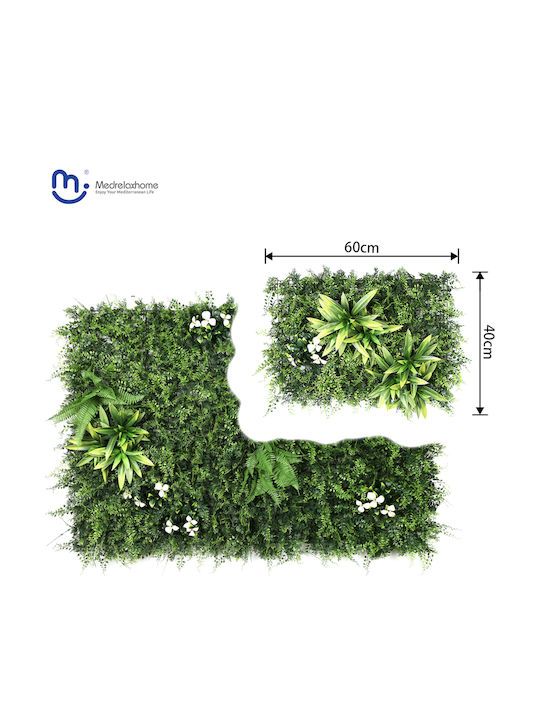 Medrelaxhome Artificial Foliage Vertical Luxury A From PE 60x40cm Quantity 1