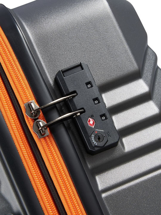 Securitech by Delsey Mittlerer Hartschalen-Reisekoffer Grau mit 4 Rädern Höhe 65,5 cm