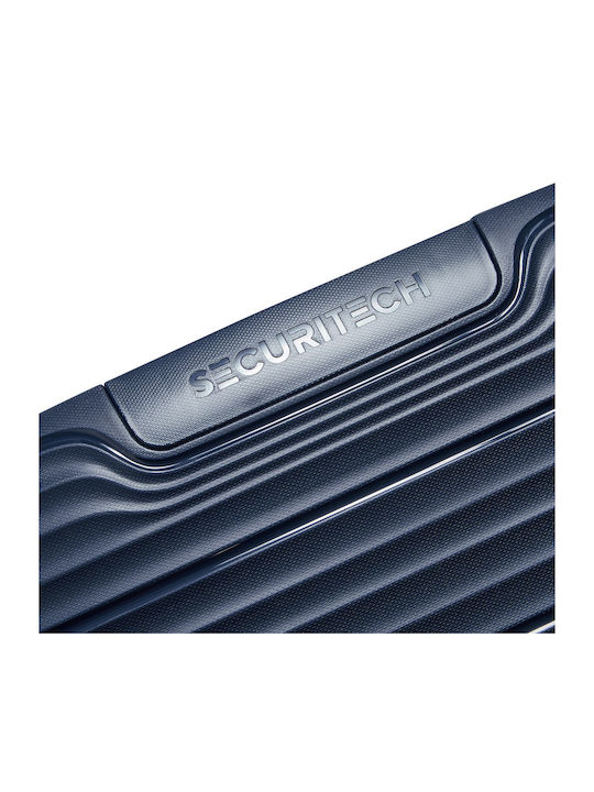 Securitech by Delsey Μεσαία Βαλίτσα Ταξιδίου Dune Navy με 4 Ρόδες Ύψους 66εκ.