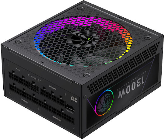 GameMax RGB PRO 1300G 1300W Μαύρο Τροφοδοτικό Υπολογιστή Full Modular 80 Plus Gold