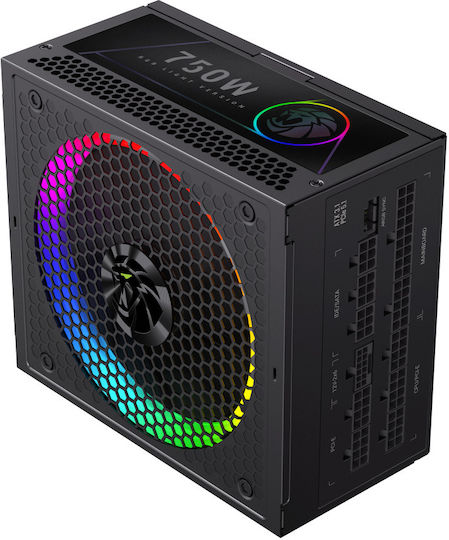 GameMax RGB PRO 750G 750W Μαύρο Τροφοδοτικό Υπολογιστή Full Modular 80 Plus Gold