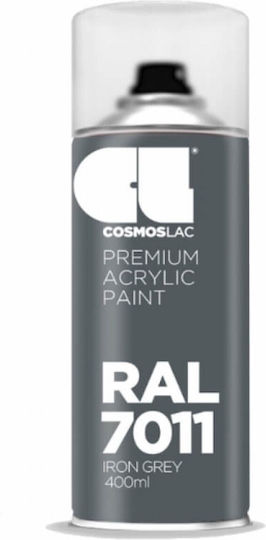 Cosmos Lac Спрей Боядисване Premium Acrilyc с Блестящ Ефект RAL 7011 400ml