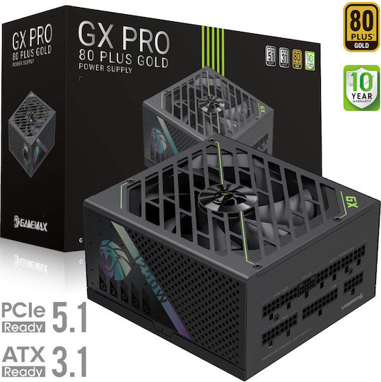 GameMax GX PRO 1250G 1250W Μαύρο Τροφοδοτικό Υπολογιστή Full Modular 80 Plus Gold