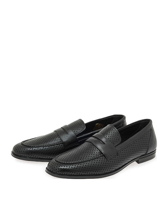Leather Men's Loafers in Black Colour
