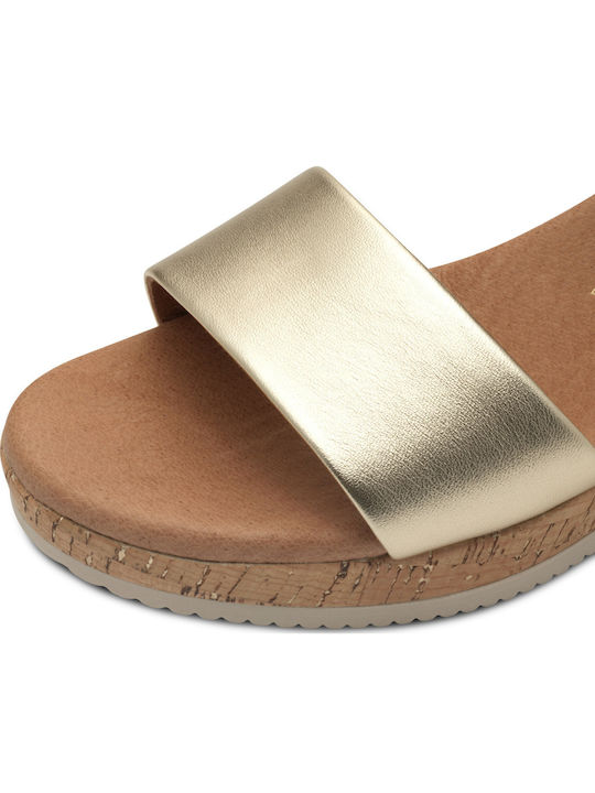 Sommer Damenplattformen Gold