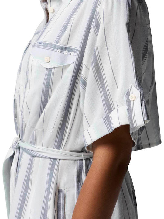 Sommer Mini Hemdkleid Grau