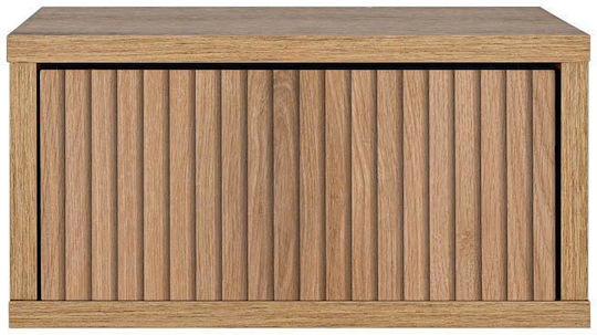 Bedside Table Abor Wooden Beige 39x34x18cm