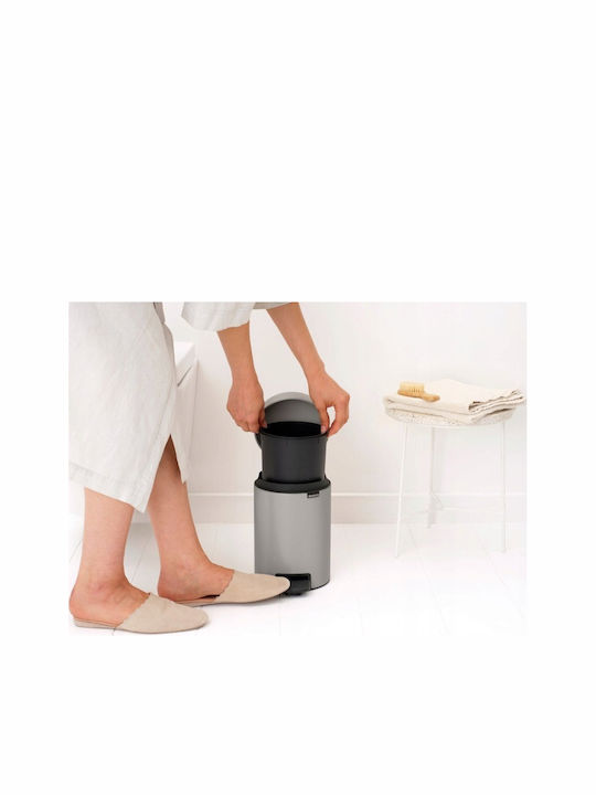 Brabantia Πλαστικό Καλαθάκι Μπάνιου 3lt Γκρι