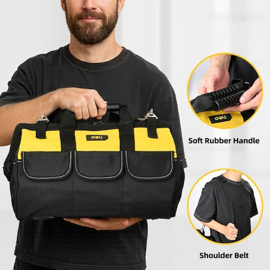 Deli Over the Shoulder Tool Bag Black L43xW20xH29cm