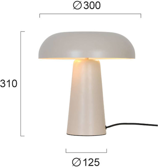 Viokef Superb Table Lamp for E27 Socket with Beige Shade and Base