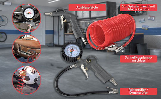Monzana 105227 Kit De Unelte Pneumatice 3 Bucăți
