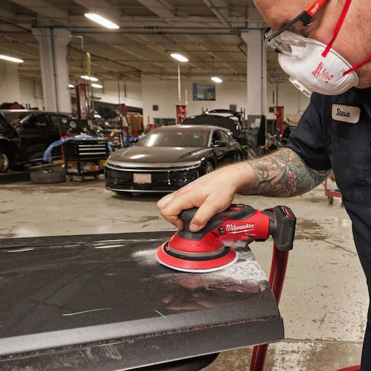 Milwaukee M12 FROS2.5-0 Eccentric Sander 150mm Battery 12V Solo with Speed Setting and Dust Suction System