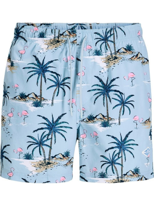Men's Swimwear Shorts Blue with Prints