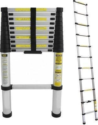 Teleskopische Leiter Aluminium 10 Stufen mit maximaler Höhe 2.9m TL29 0002301740