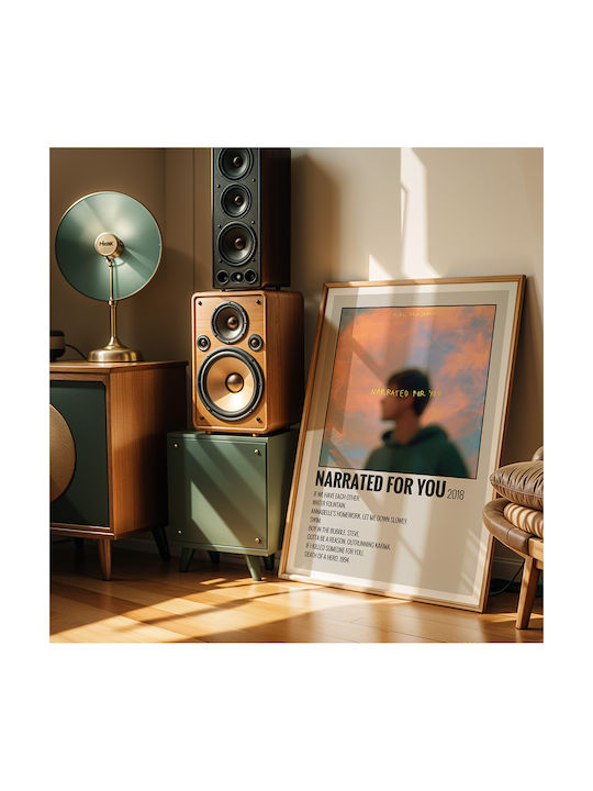 Music Poster Erzählt Du Alec Benjamin Ms725 21cm x 30cm Λευκά Κάδρο Pvc