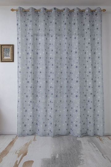 Beauty Home Draperie cu Capse Art 6121 Albastră Deschisă 280x280cm