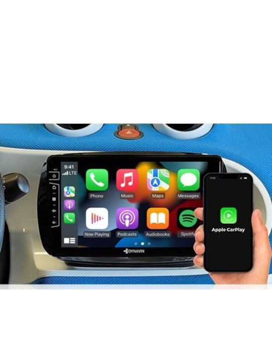 Dynavin Sistem Audio Auto pentru Smart PentruDoi 2015 (Bluetooth/USB/WiFi/GPS/Apple-Carplay/Android-Auto) cu Ecran Tactil 9"