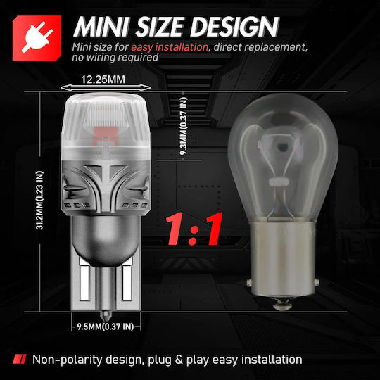 NovSight Λάμπες Αυτοκινήτου T10 / DRL / W5W Canbus LED 6500K Ψυχρό Λευκό 12V 5W 2τμχ