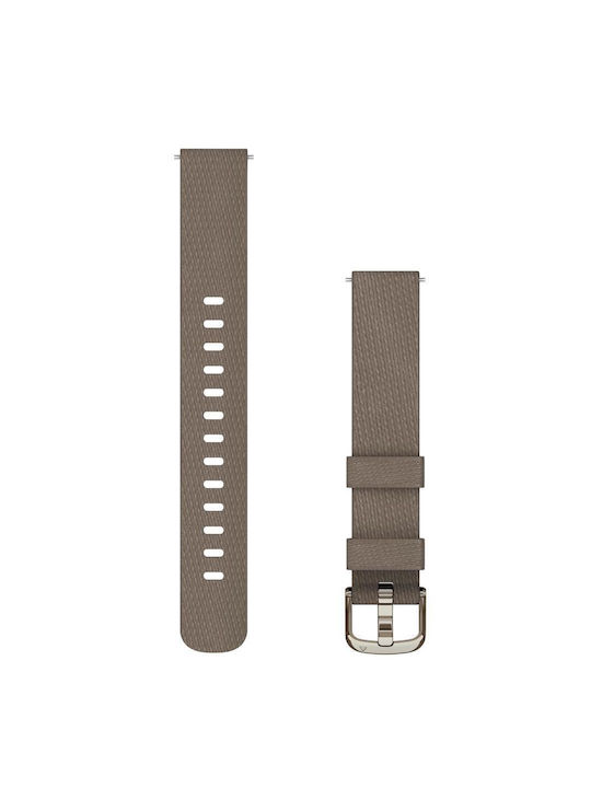 Garmin Quick Release 14 Mm Coffee Nylon Strap With Cream Gold Hardware Garmin Quick Release 14 Mm Coffee Nylon Strap With Cream Gold Hardware