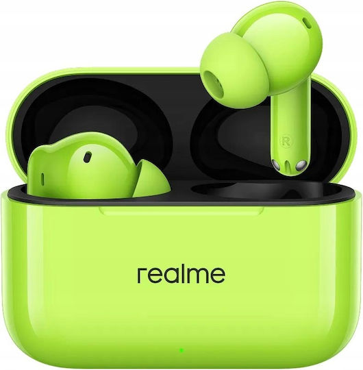 Realme T200 In-ear Bluetooth Handsfree Ακουστικά με Αντοχή στον Ιδρώτα και Θήκη Φόρτισης Neon Green