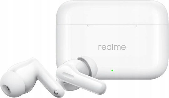 Realme T200 In-ear Bluetooth Handsfree Earphones with Sweat Resistance and Charging Case Snowy White