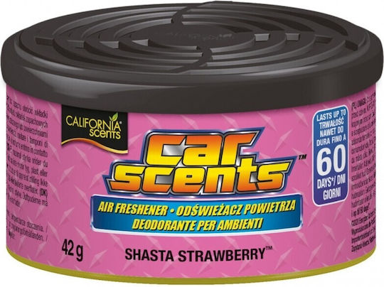 California Scents Air Freshener Can Console/Dashboard Car Scents Shasta Strawberry 42gr