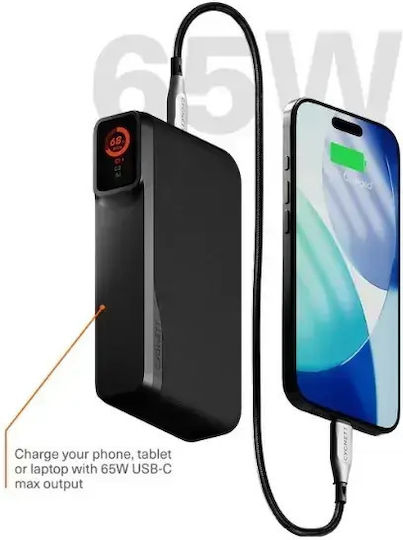 Cygnett Encore Power Bank 20000mAh 65W με Θύρα USB-A και 2 Θύρες USB-C Μαύρο