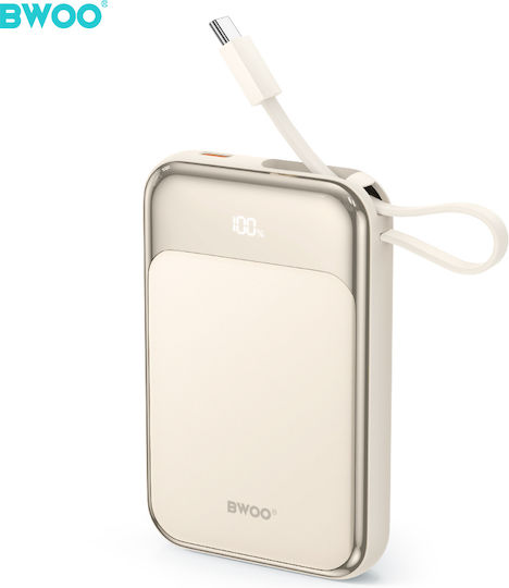 BWOO P80 Power Bank 10000mAh 20W with USB-C Port Power Delivery Black