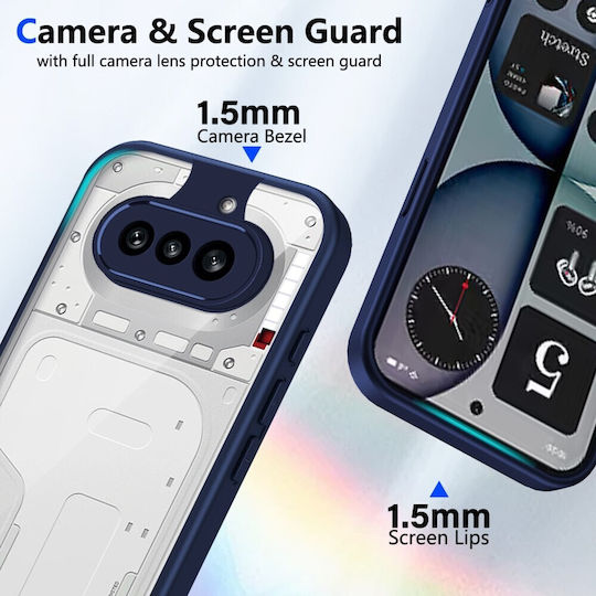 Farbe Rahmen Rückseite Kunststoff Blau Nothing Phone (4a)