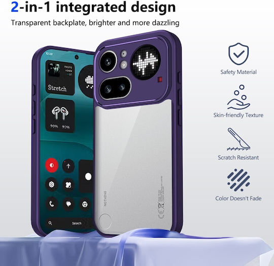 Farbe Rahmen Rückseite Kunststoff Lila (Nichts Phone (4a) Pro)