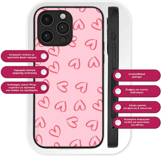 Sonique Heart Series Motorola Moto G56 5G Rosa Handyhülle