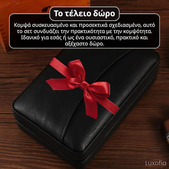 Δερμάτινος Υγραντήρας Πούρων 4x2x8εκ.