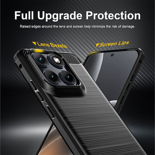 Techsuit Carbon Silicone and Plastic Bumper Black for Motorola Edge 70 Fusion