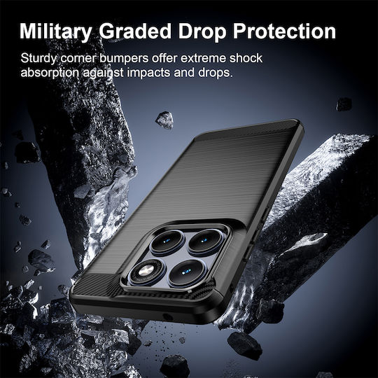 Techsuit Carbon Silicone and Plastic Bumper Black for Motorola Edge 70 Fusion