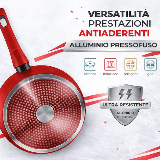 Bakaji Bakaji Cookware Set of 24 Pieces Made of Cast Aluminum with Non-stick Interior Coating