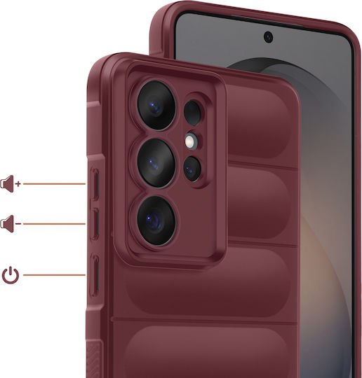 Amorus Handyhülle Galaxy S26 Ultra Weiche Stoßfeste Kompatibel Kabelloses Aufladen Burgundisch