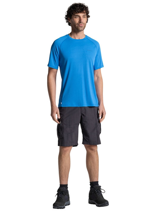 Kurzarm Herrenbluse Blau
