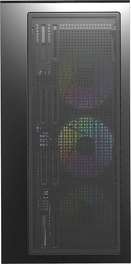 Darkflash DS950 Gaming Mini Tower Κουτί Υπολογιστή με Πλαϊνό Παράθυρο και ARGB Φωτισμό Μαύρο + 6 ανεμιστήρες