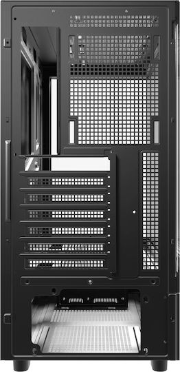 Darkflash DS950 Gaming Mini Tower Κουτί Υπολογιστή με Πλαϊνό Παράθυρο και ARGB Φωτισμό Μαύρο + 6 ανεμιστήρες