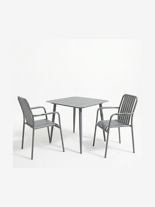 Dining Set for Small Outdoor Spaces Heven Vista 3 Pieces Anthracite