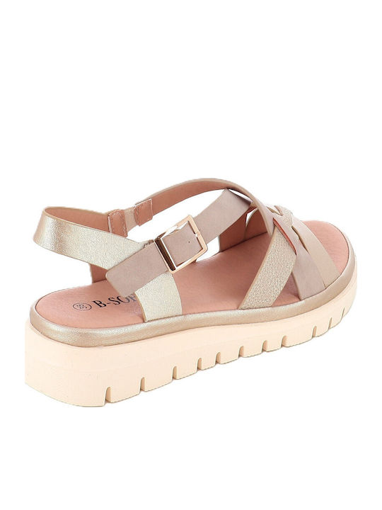 Flache Sandalen Für Damen Beiges 242/2505-19_Beige