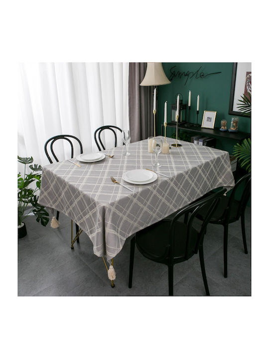 FRIPIA FRIPIA Leinen Tischdecke Grau 140x200cm