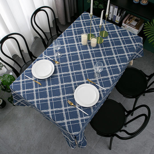 FRIPIA Tischdecke Blau 140x250cm